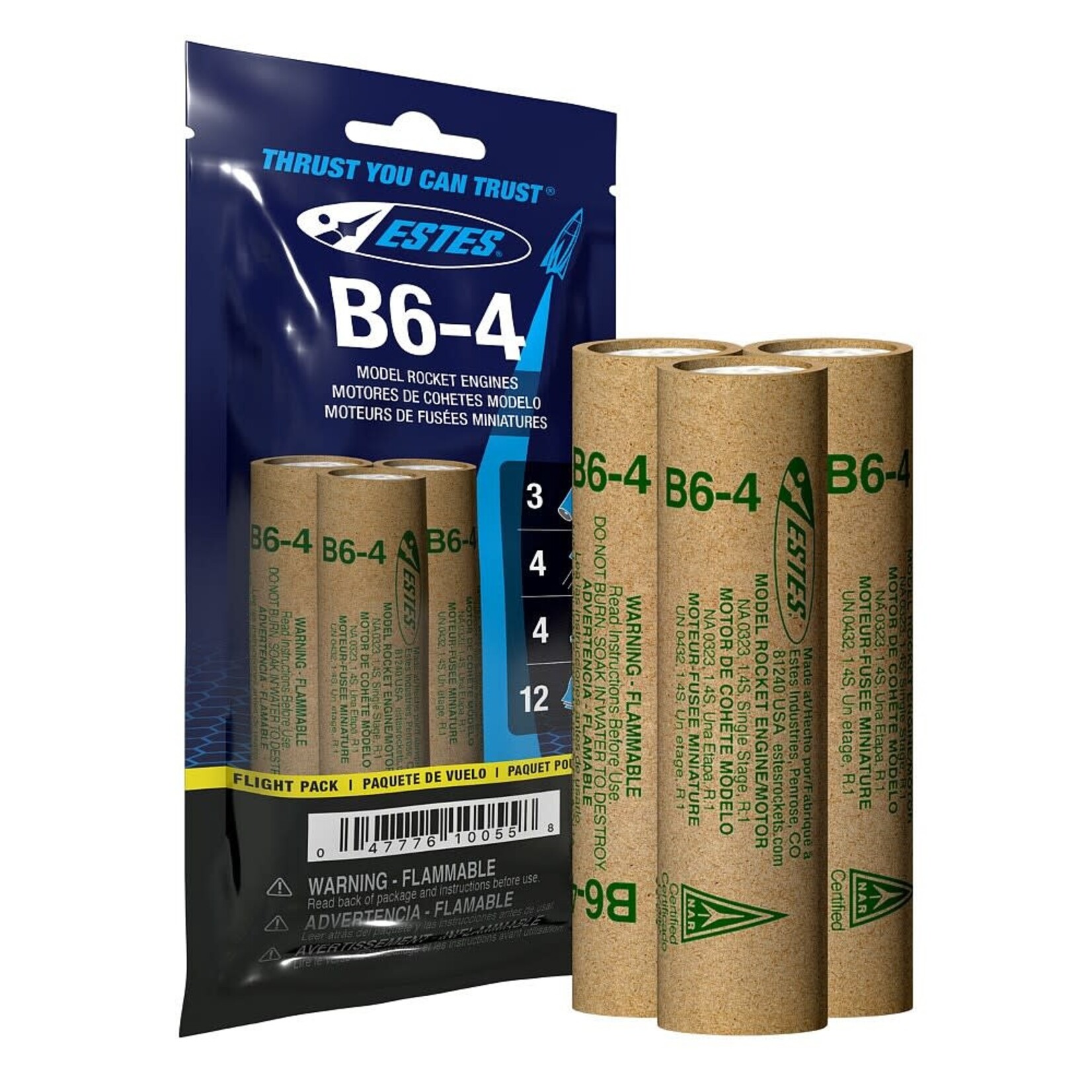 Estes 10055 B6-4 Engines Flight Pack