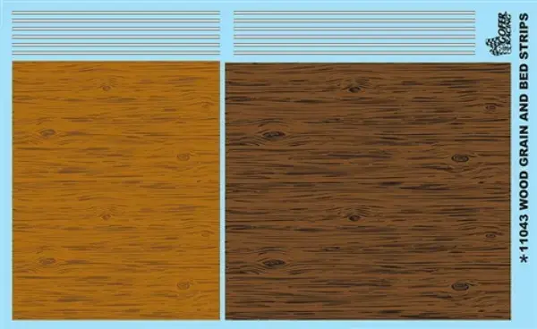 11043 Wood Grain & Bed Stripes Decals