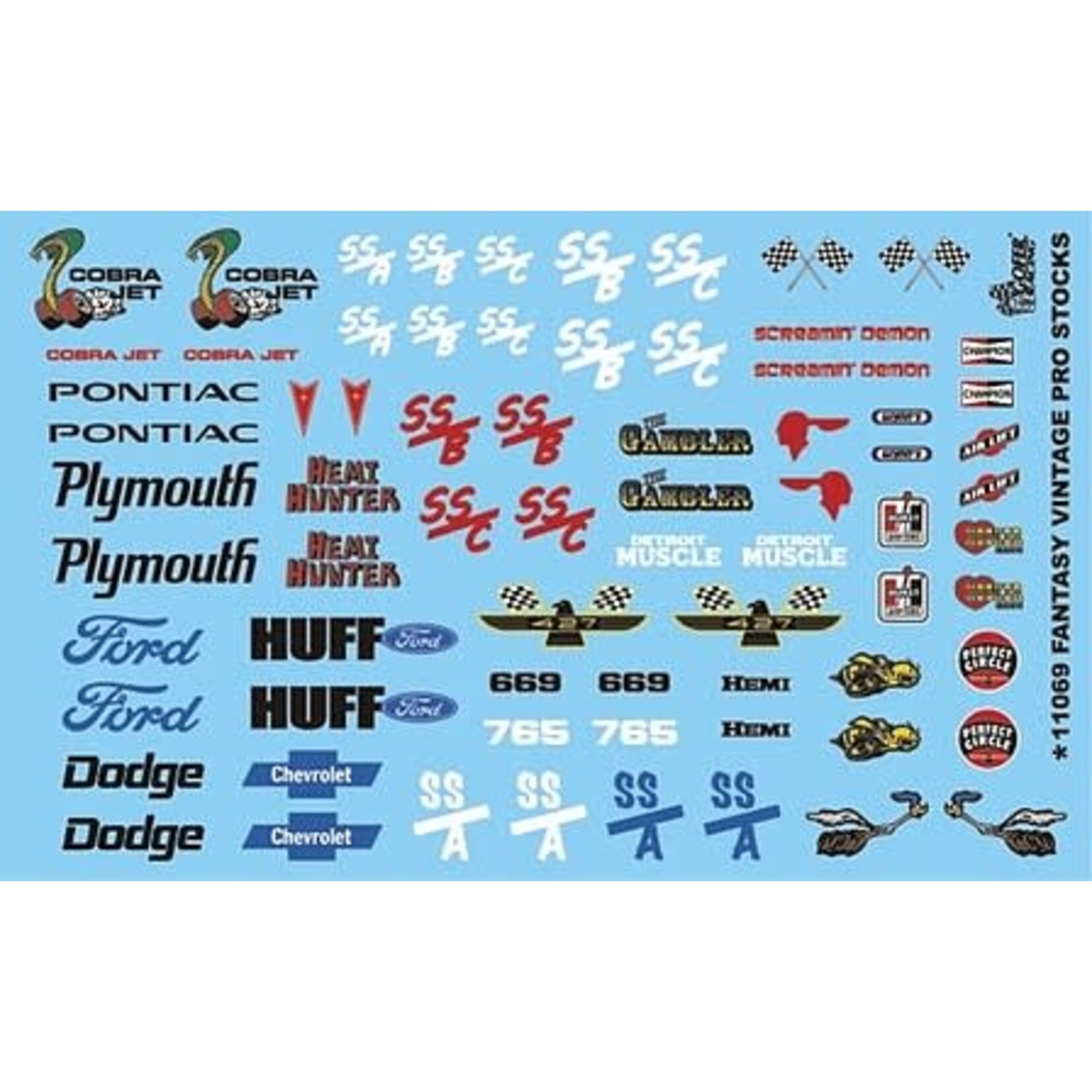 Gofer Racing 11069 Fantasy Vintage Pro Stock Dragsters Decals