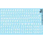 Gofer Racing 11075 White Letter & Number Decals
