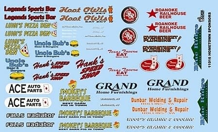 11076 Hometown Sponsor Logos #4 Decals