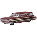 Oxford Diecast 87FC64003 Ford Country Squire 1964 - Vintage Burgundy