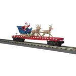 MTH 3076946 O North Pole Flatcar w/ Lights