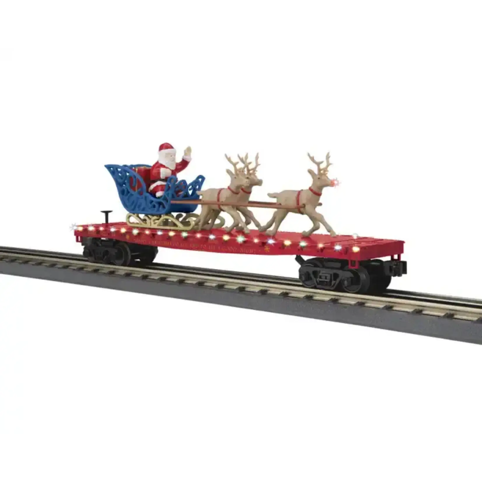 MTH 3076946 O North Pole Flatcar w/ Lights