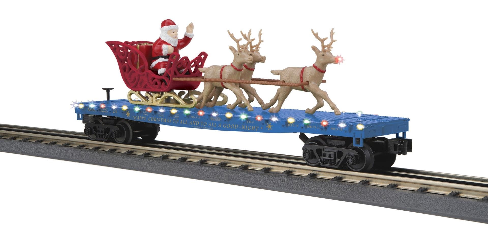 3076945 O North Pole Flatcar w/ Lights