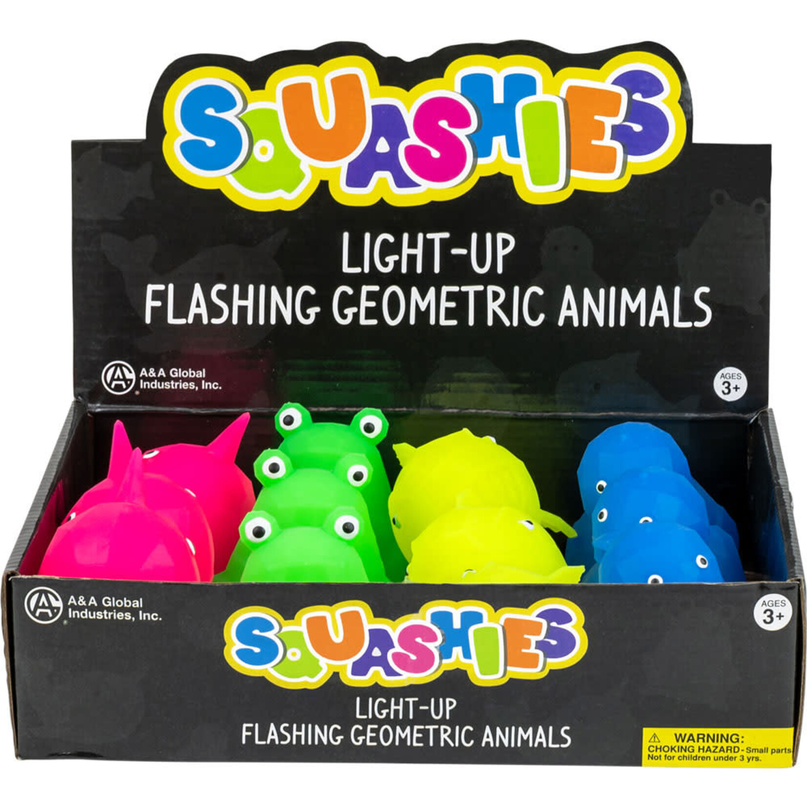 Light-Up Flashing Geometric Animals - Assorted