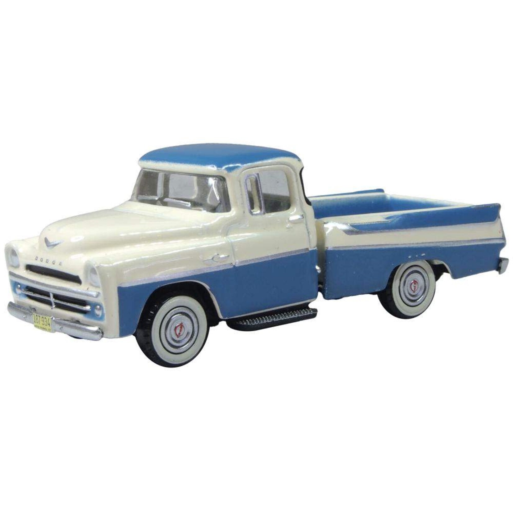 Oxford Diecast 87DP57005 Dodge D100 Sweptside Pickup 1957 - Ice Blue / Glacier White