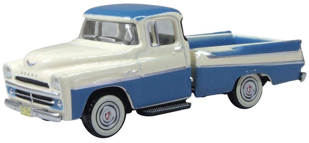 87DP57005 Dodge D100 Sweptside Pickup 1957 - Ice Blue / Glacier White