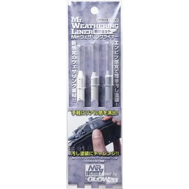 203 Mr Weathering Liner Snow Color Set 3