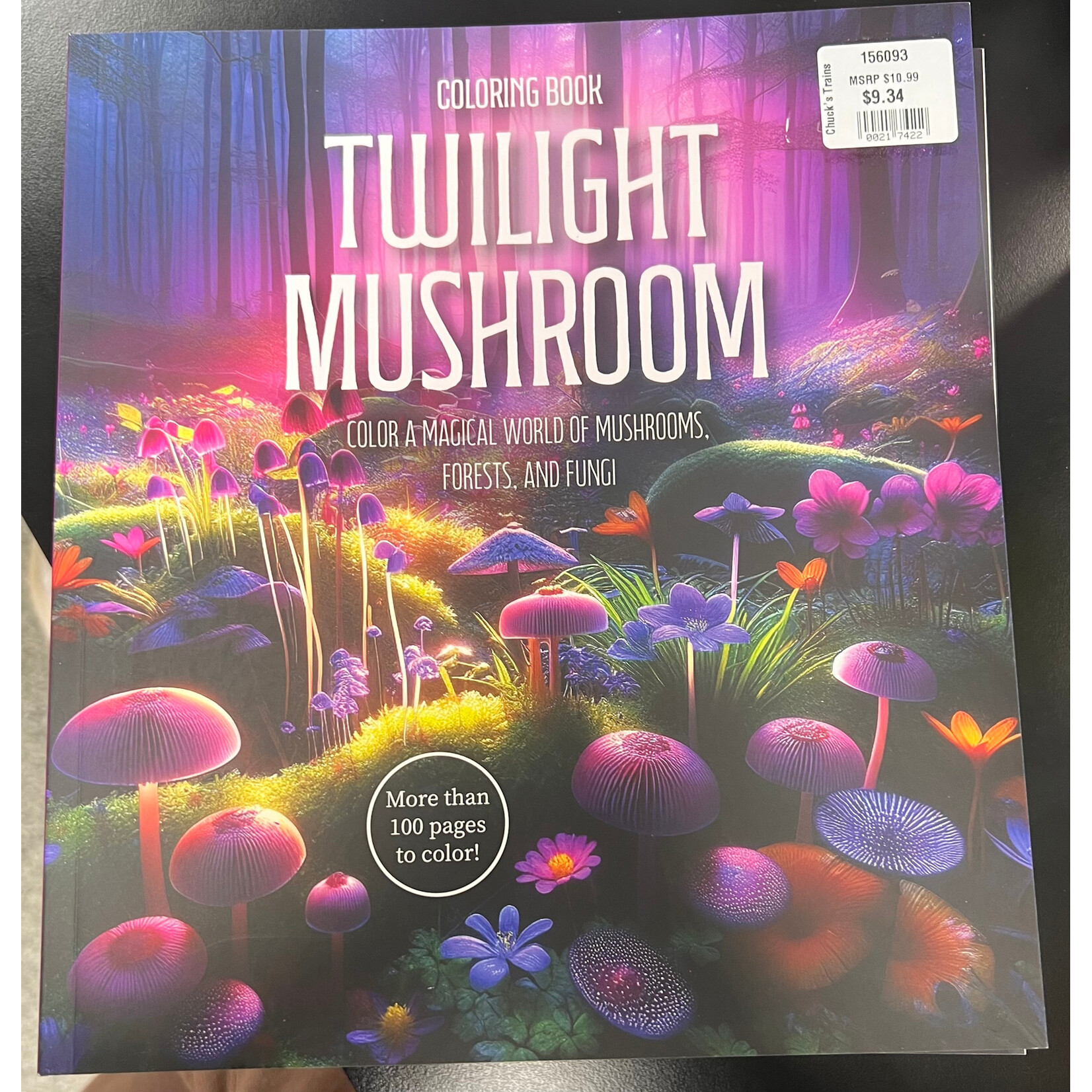 Twilight Mushroom Adult Coloring Book