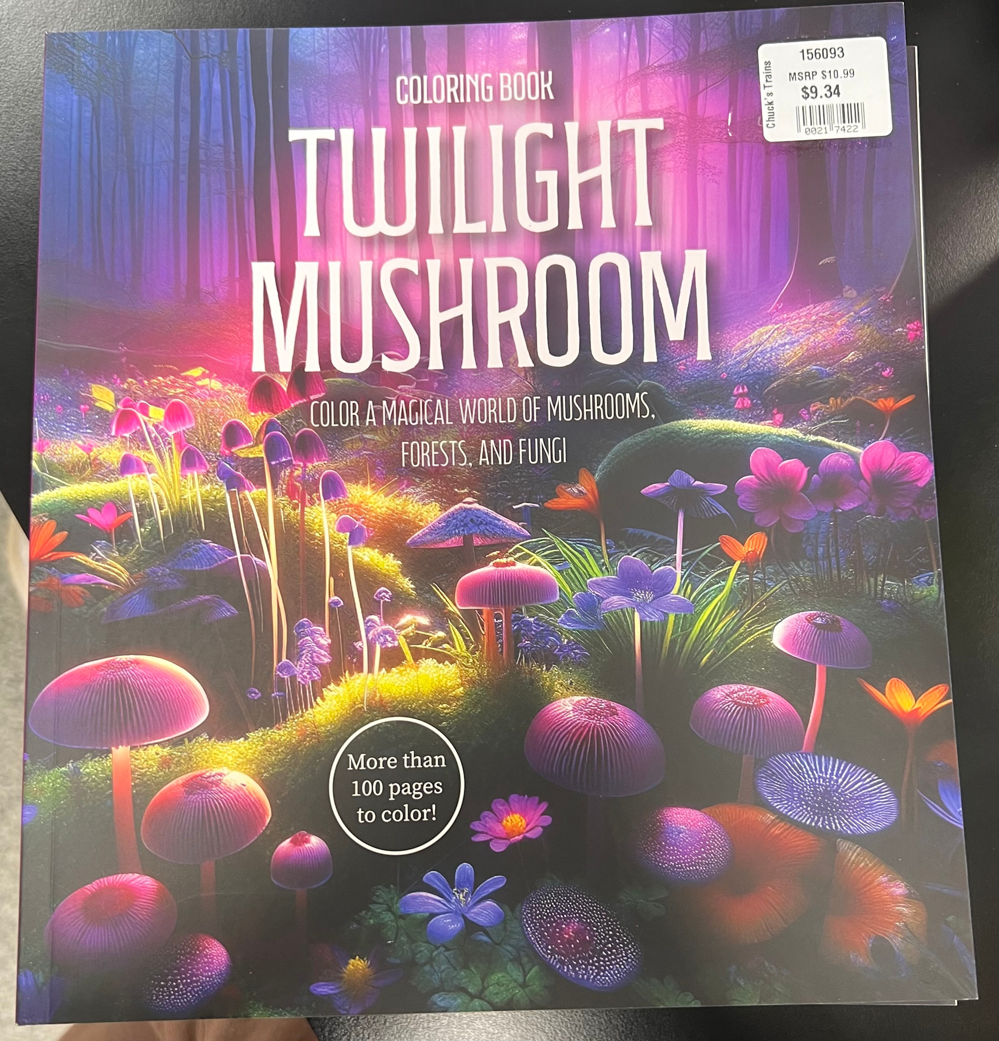 Twilight Mushroom Adult Coloring Book