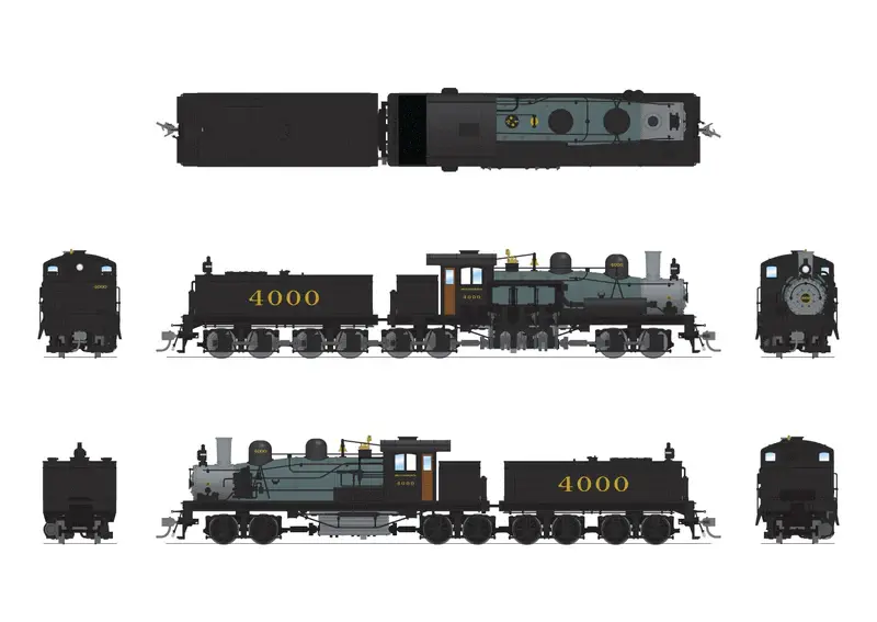 8254 HO Class D 4-Truck Shay SOU