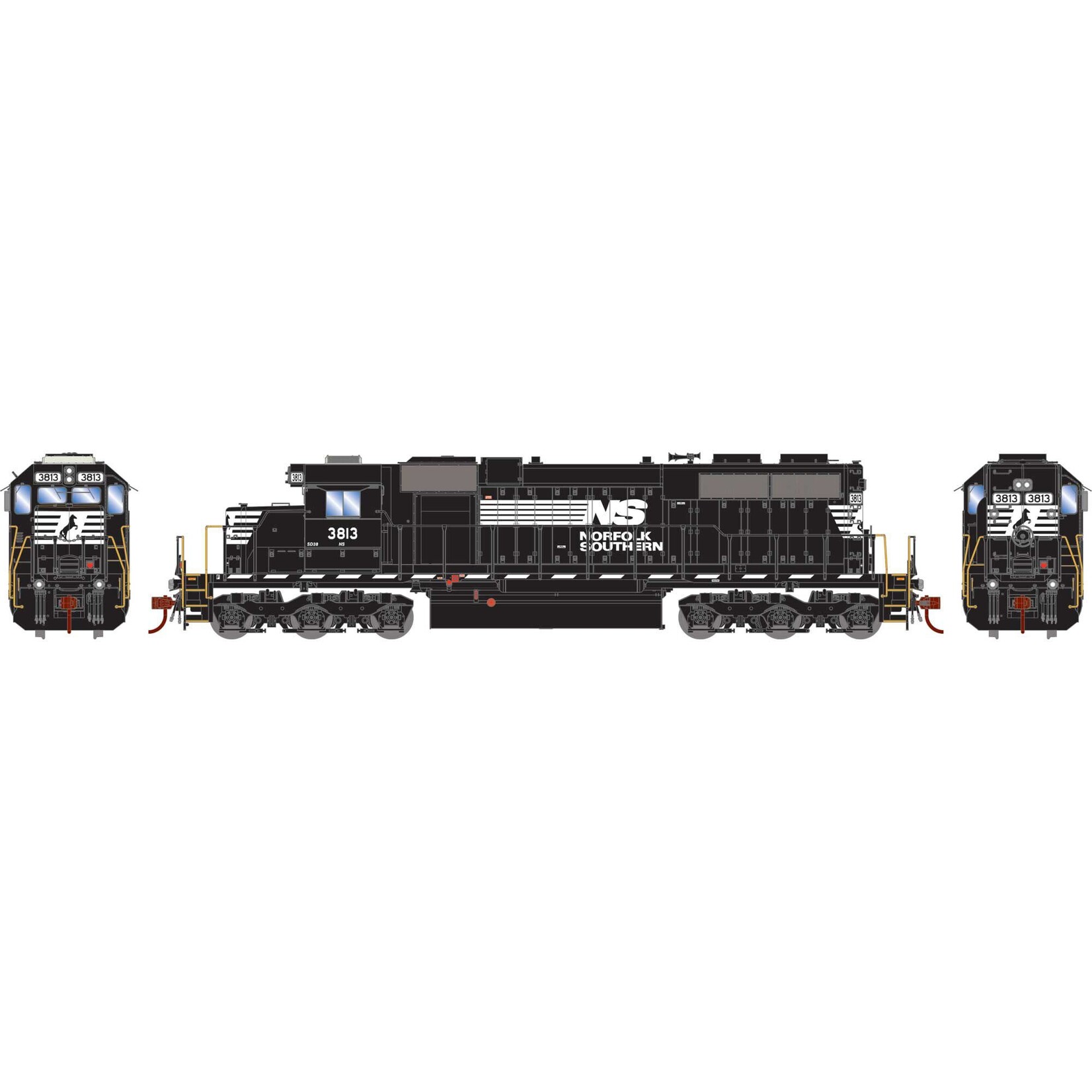 Athearn 1433 HO ATH SD38 Sound ready NS #3813