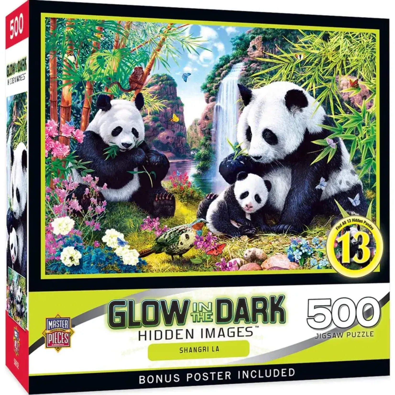 MasterPieces 31745 Hidden Images Glow In The Dark Shangri La 500 Piece Puzzle