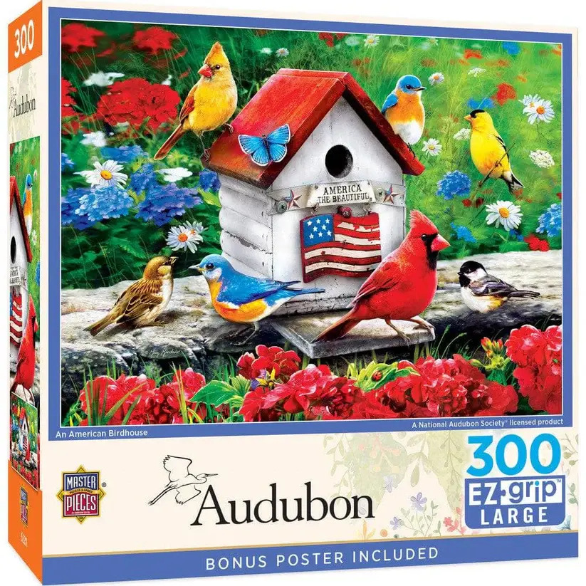 32278 Audubon An American Birdhouse 300 Piece EZ Grip Puzzle