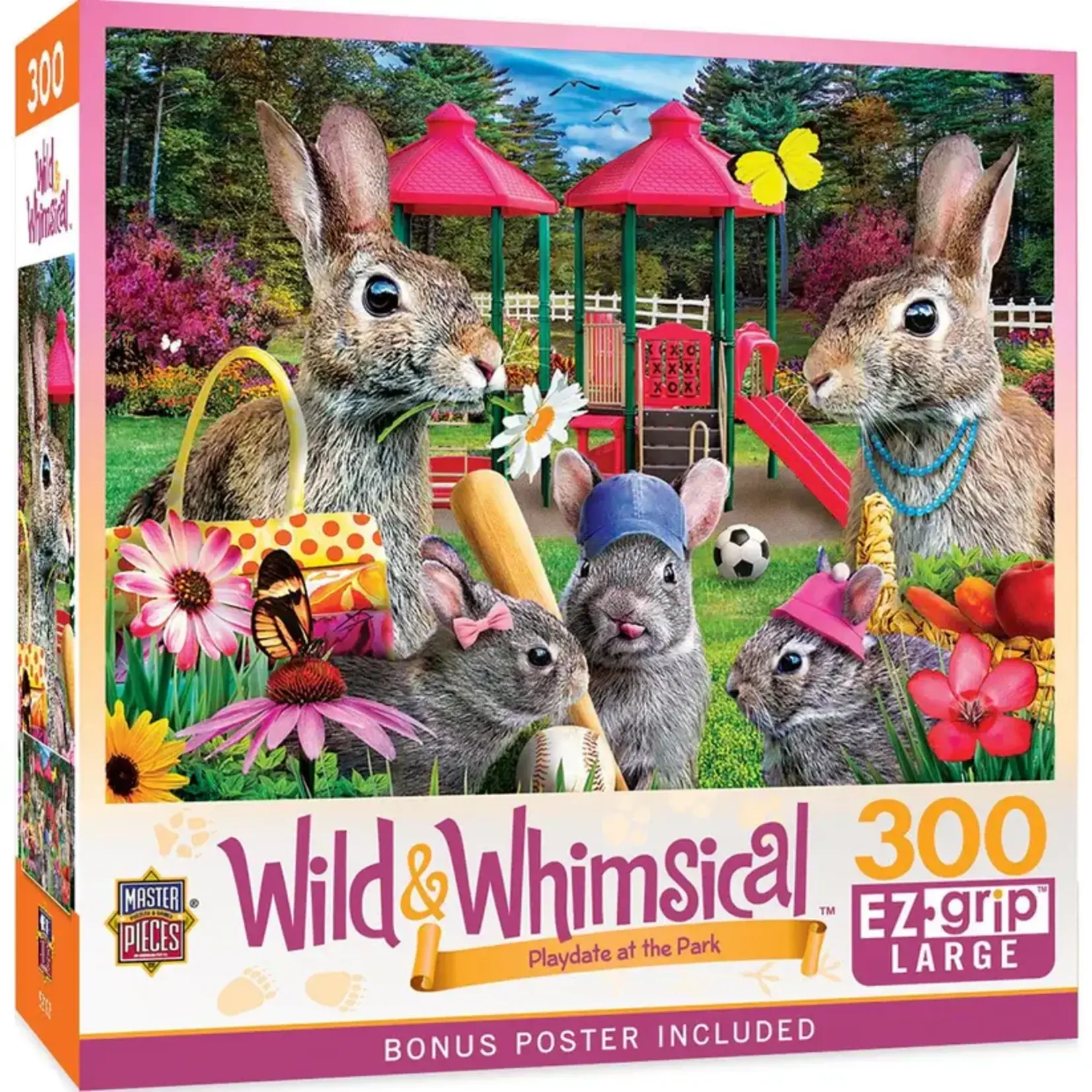MasterPieces 32452 Wild & Whimsical Playdate at the Park 300 Piece EZ Grip Puzzle