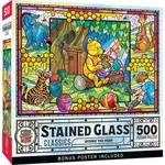 MasterPieces 32537 Stained Glass Winnie the Pooh 500 Piece Puzzle