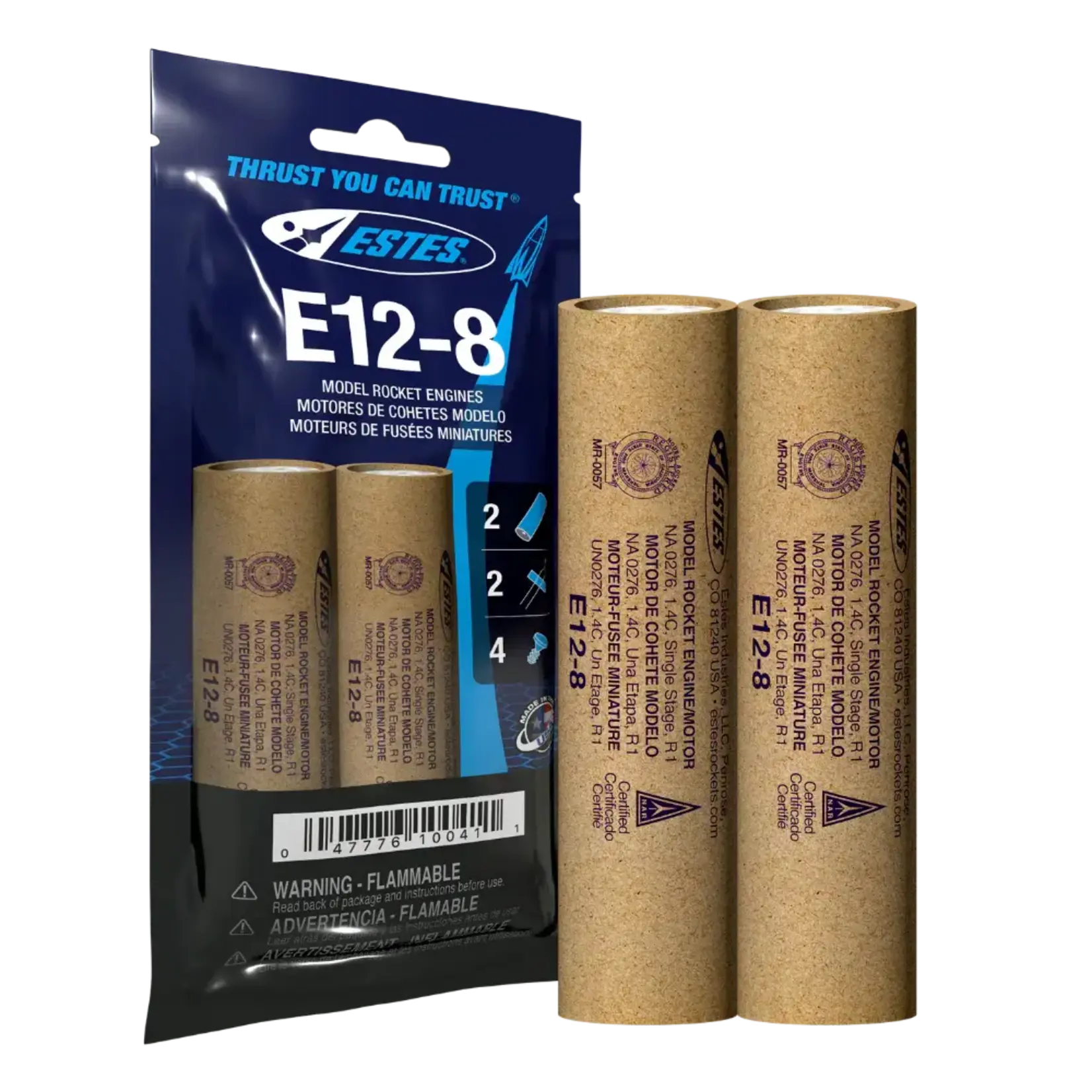 Estes 010041 E12-8 Rocket Engines - 3 Pack