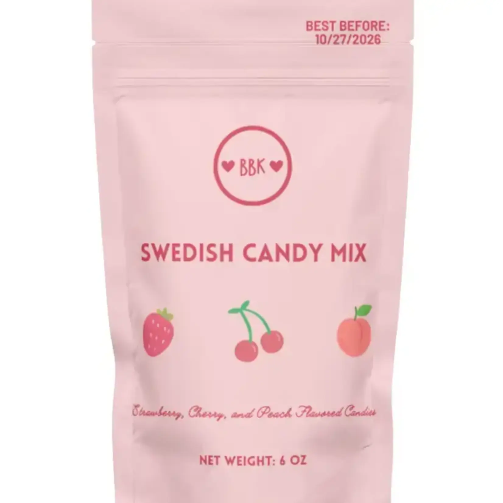 Boca Bear Kids Swedish Candy Strawberry, Cherry, Peach Mix - 6oz