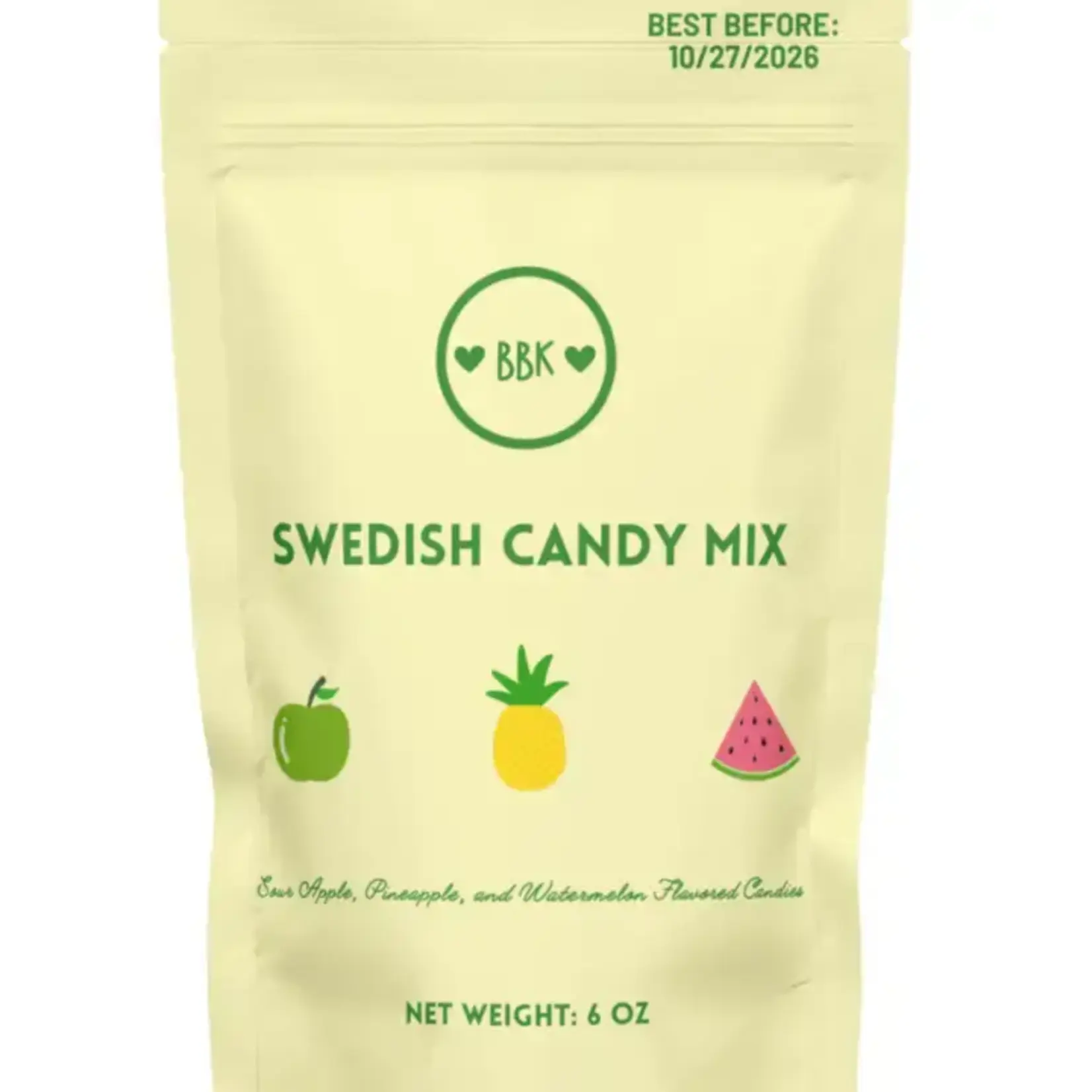 Boca Bear Kids Swedish Candy Apple, Pineapple, Watermelon Mix - 6oz