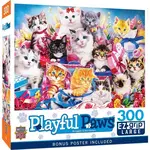 MasterPieces 32633 Playful Paws Snuggle in the Petals 300 Piece EZ Grip Puzzle