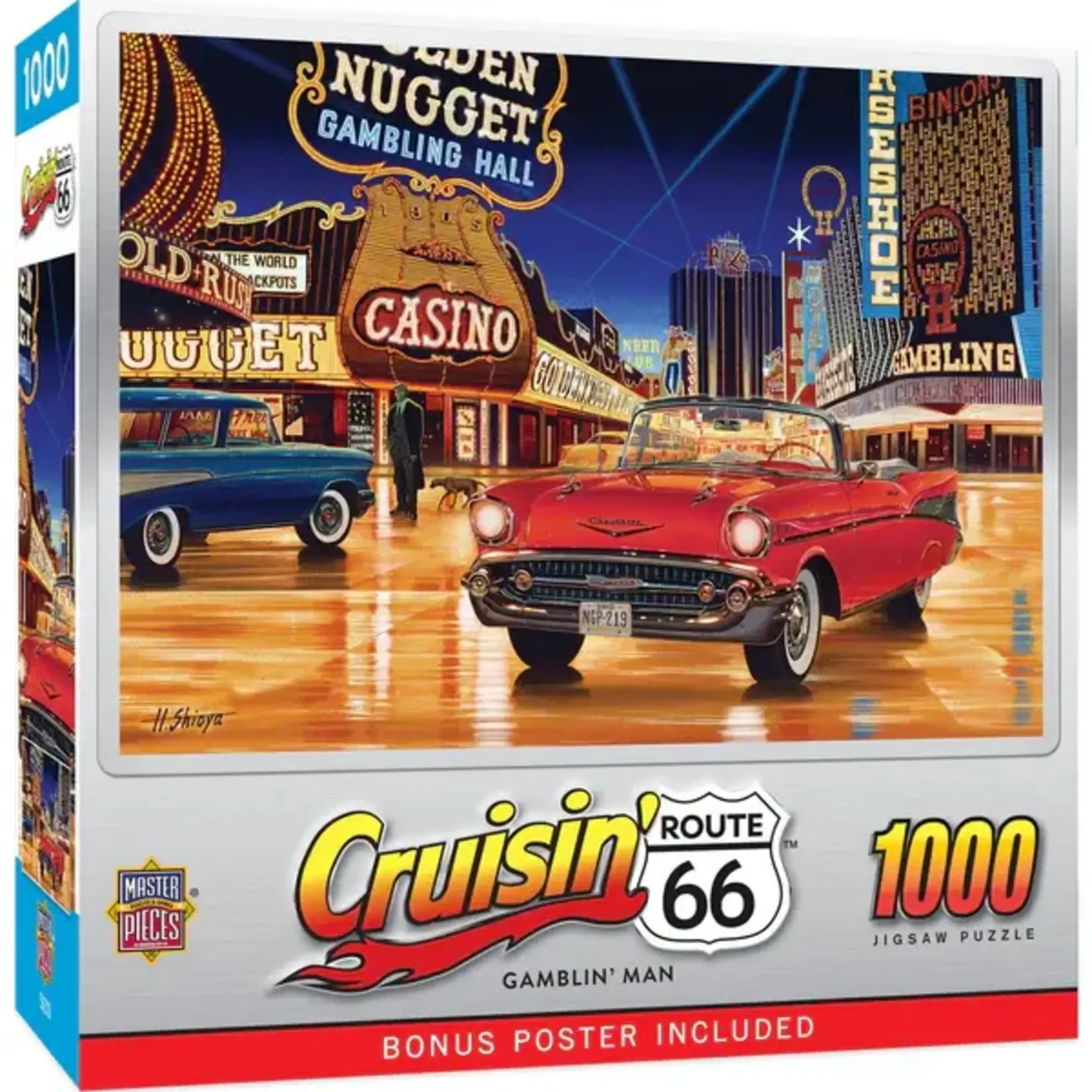 MasterPieces 71516 Cruisin' Rt 66 Gamblin' Man 1000 Piece Puzzle