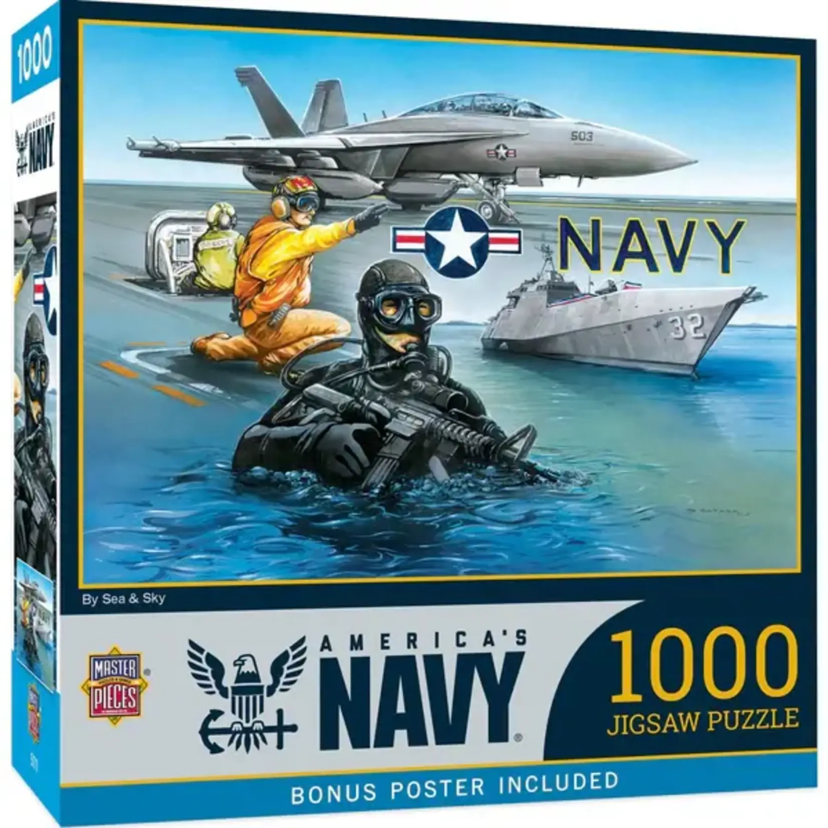 MasterPieces 72584 US Navy By Sea & Sky 1000 Piece Puzzle