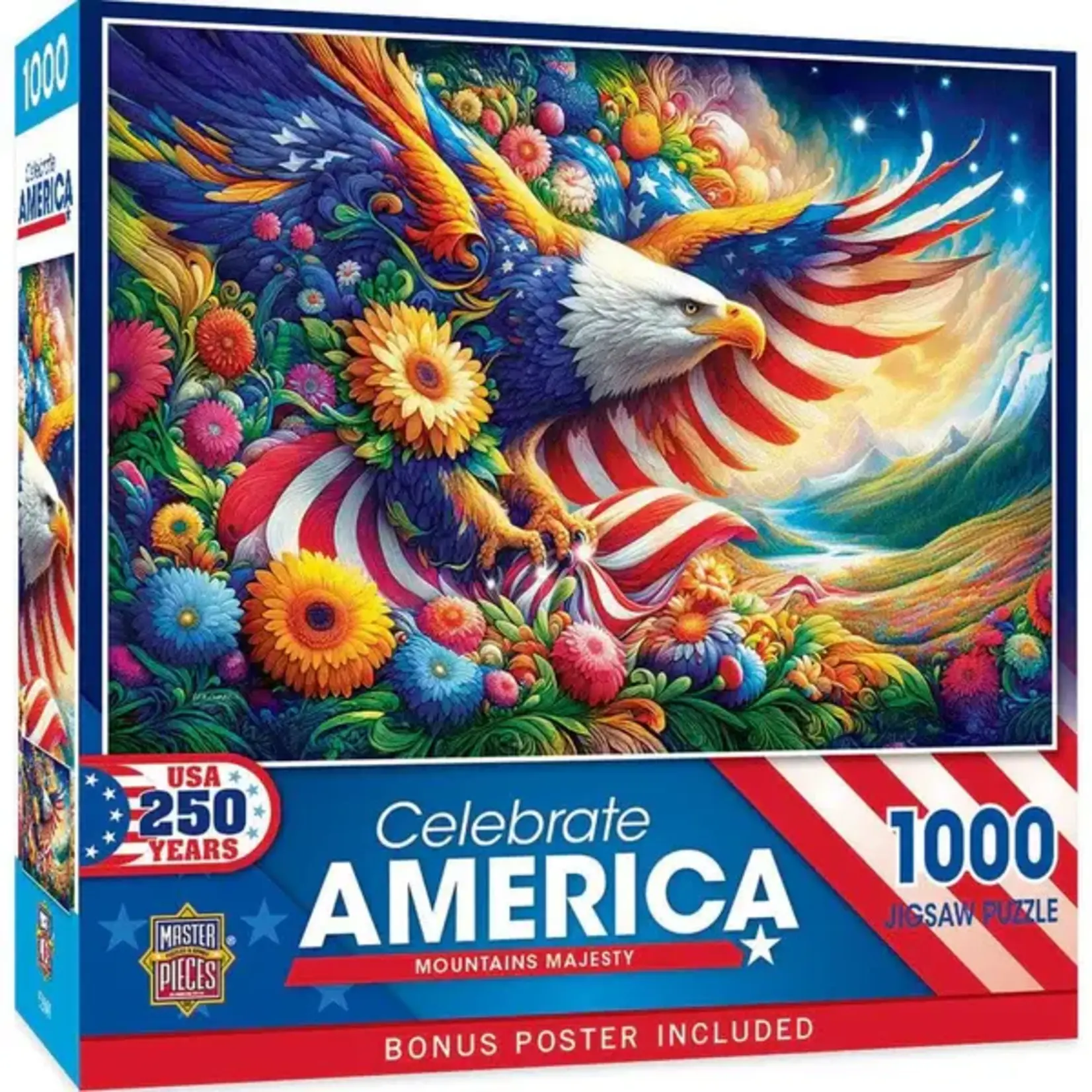 MasterPieces 72612 Celebrate America Mountains Majesty 1000 Piece Puzzle