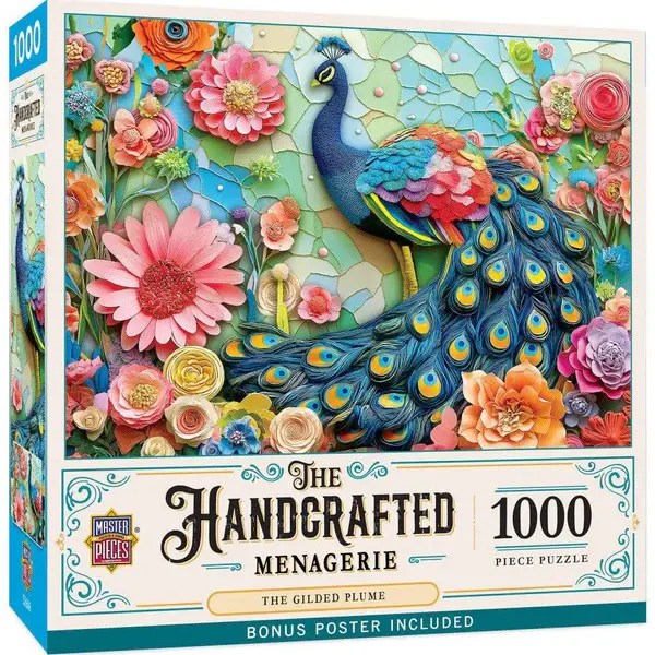 72629 The Handcrafted Menagerie The Gilded Plume 1000 Piece Puzzle
