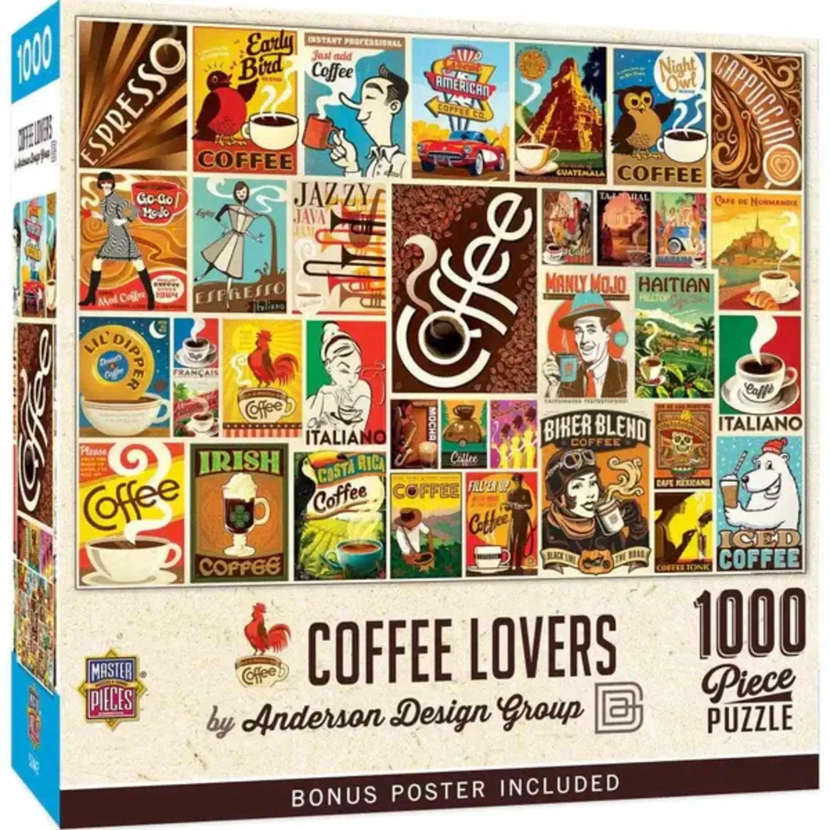 MasterPieces 72635 Vintage Posters Coffee Lovers 1000 Piece Puzzle