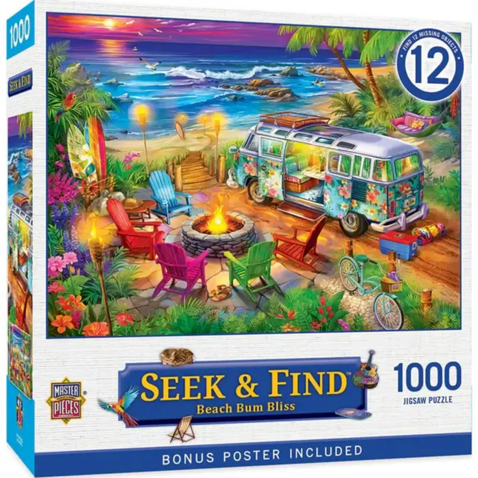 MasterPieces 72656 Seek & Find Beach Bum Bliss 1000 Piece Puzzle