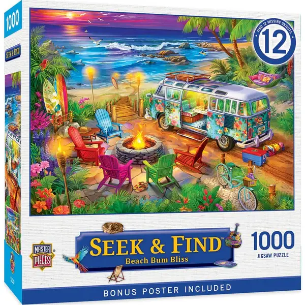 72656 Seek & Find Beach Bum Bliss 1000 Piece Puzzle