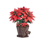 Hands Craft TF001 Poinsetta Wooden Flower Puzzle
