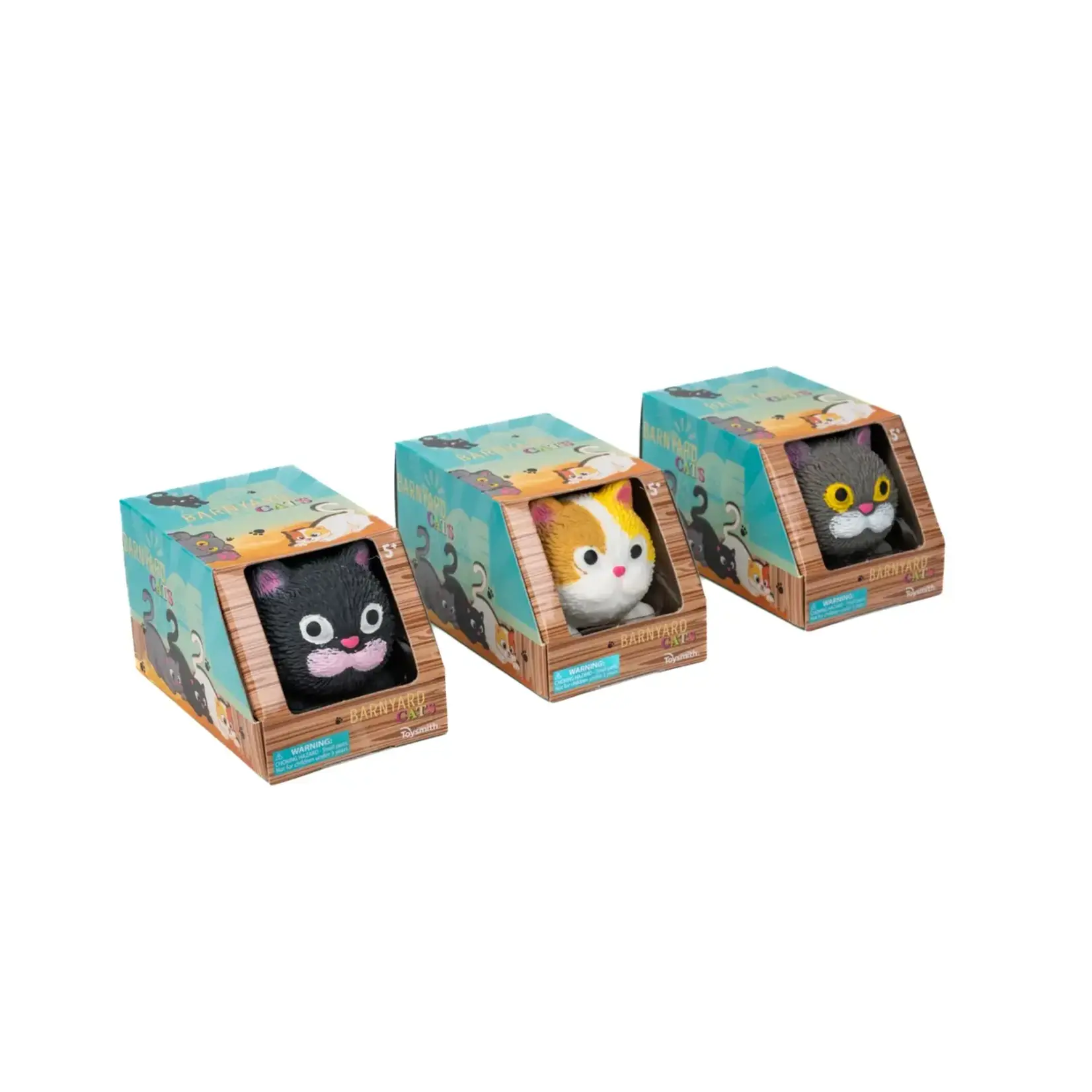 Toysmith 7983 Barnyard Stretchy Cat - 1 Assorted