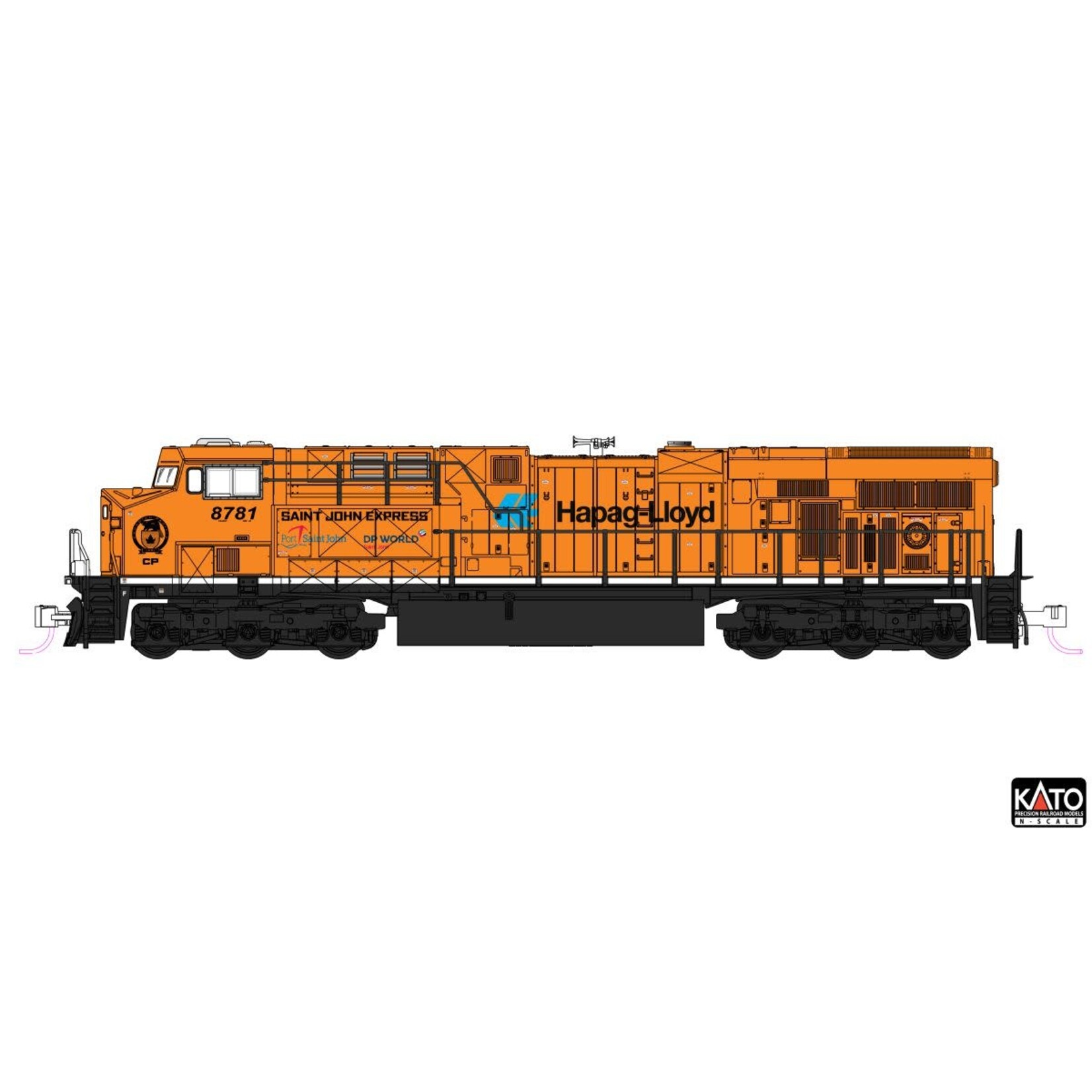 Kato 1768961DCC N ES44AC Diesel CP #8757/Hapag-Lloyd/DCC