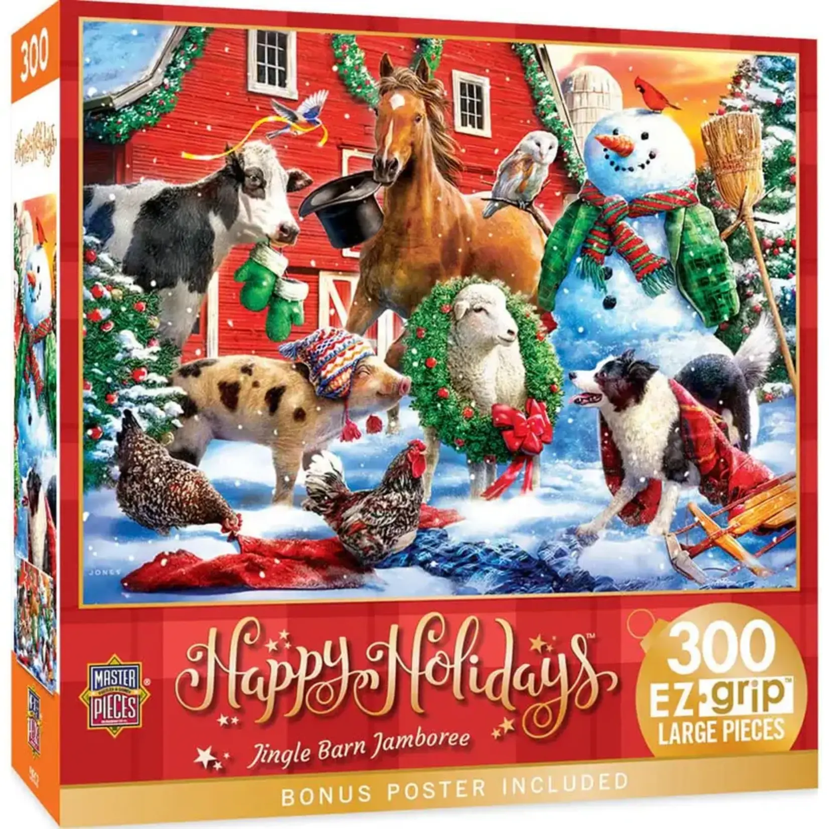 MasterPieces 32632 Jingle Barn Jamboree 300 Piece Puzzle