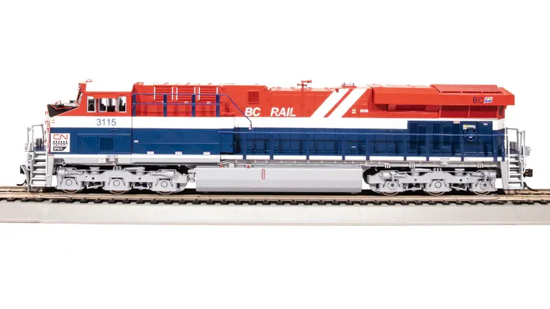 8555 HO GE ES44AC CN 3115 BC Rail Heritage