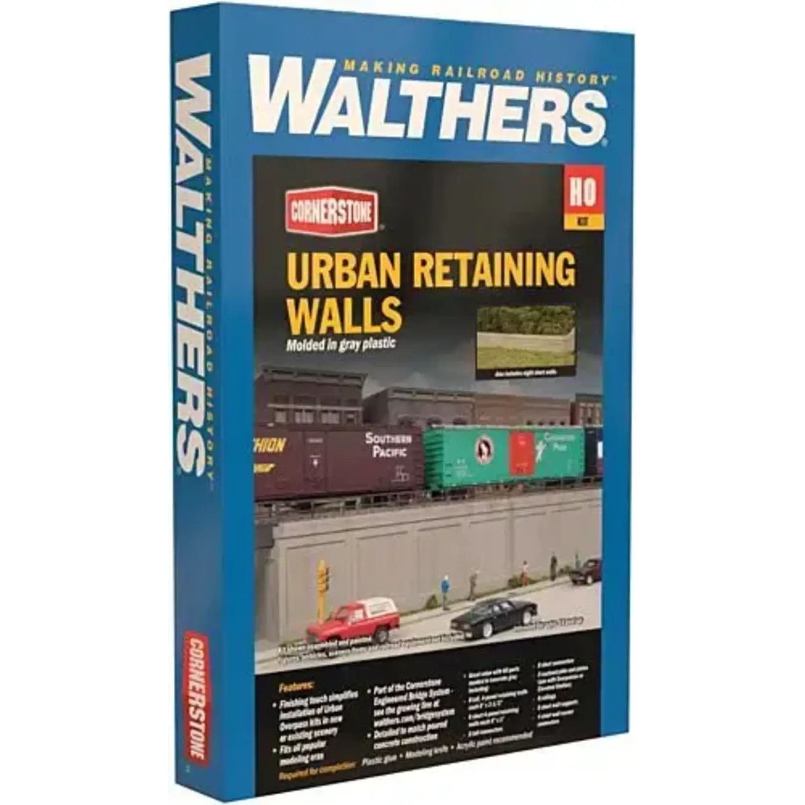 Walthers 9334562 HO Urban Retaining Walls Kit