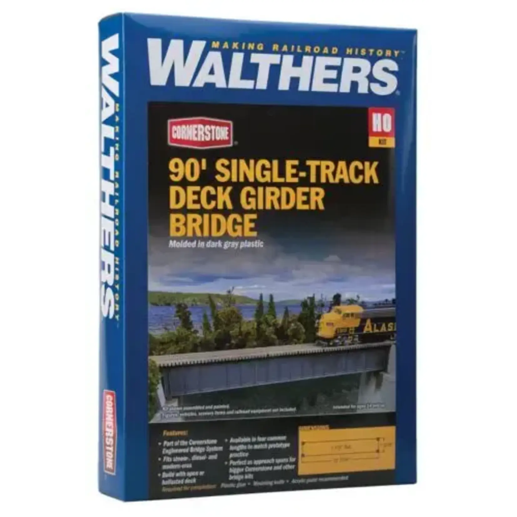 Walthers 9334508 HO 90' Single Track Deck Girder Bridge Kit