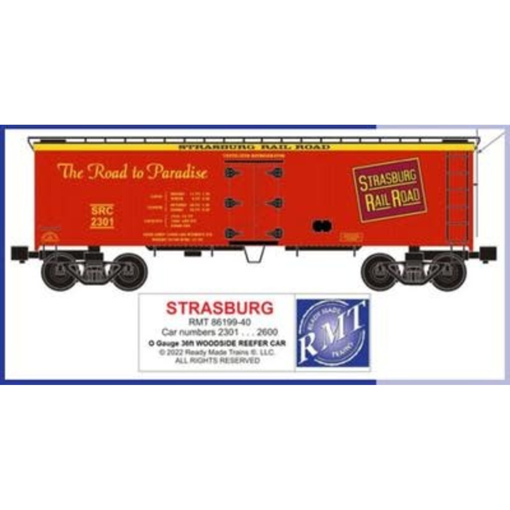 Ready Made Trains 8619940 O Woodside Reefer Strasburg