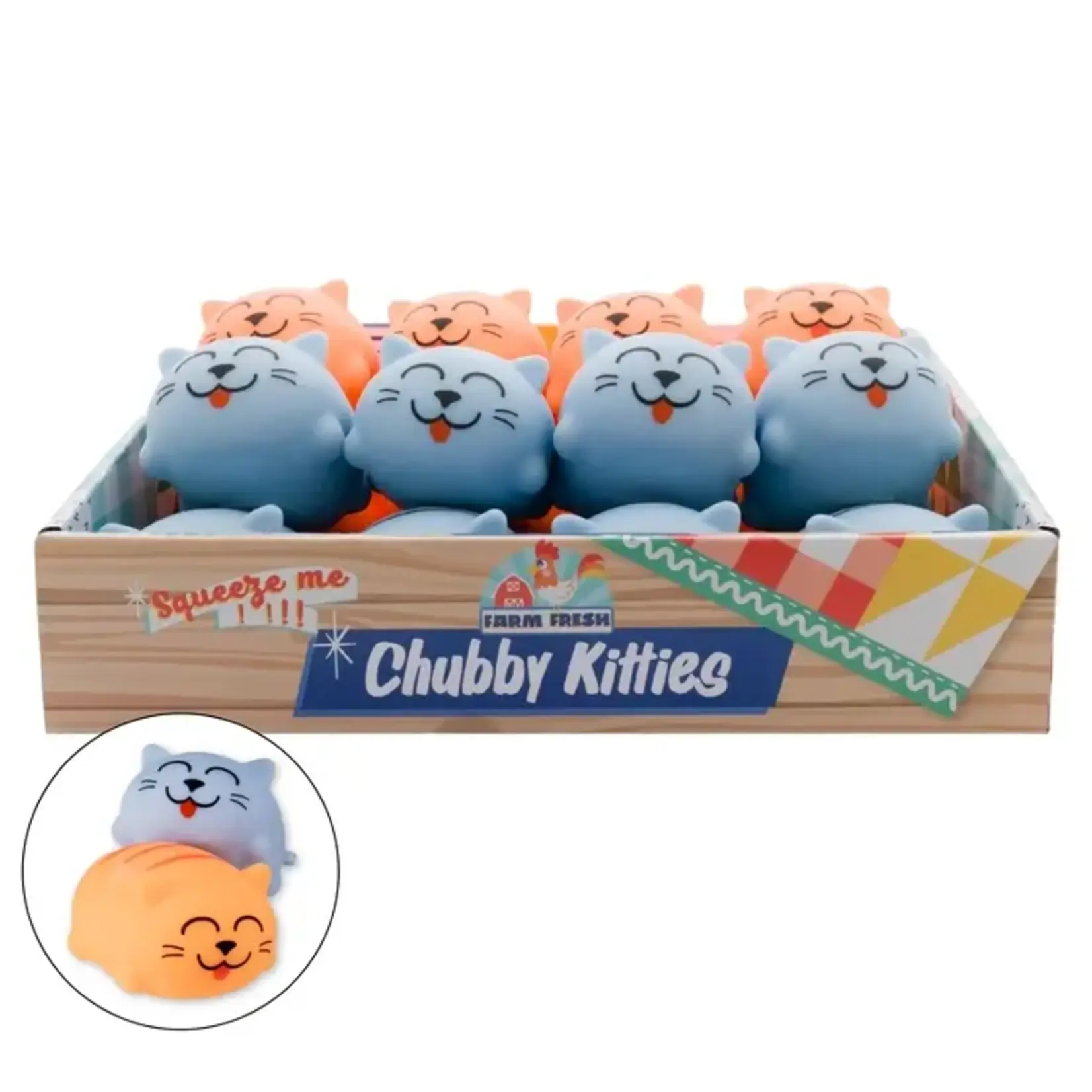 Toysmith 6329 Chubby Kitties 3 inch Squishy Toy