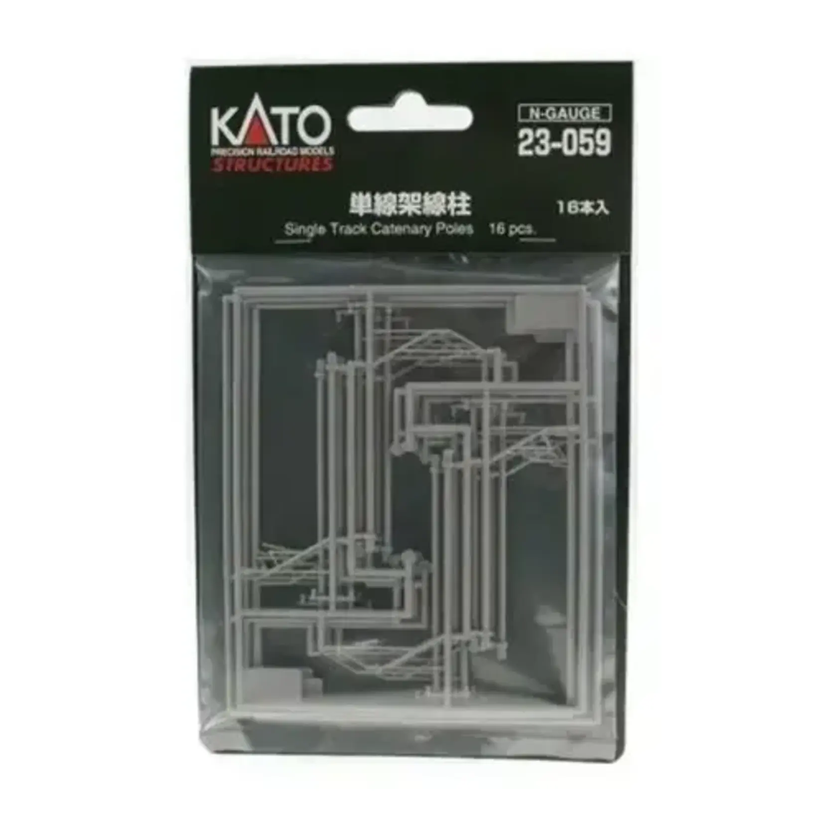 Kato 230591 N Single Track Catenary Poles - 16 Piece