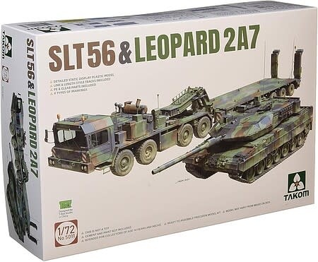 5011 1/72 SLT56 Tank Transporter & Leopard 2A7 Tank - 2 Kits