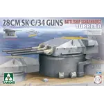 Takom 5016 1/72 German Scharnhorst Battleship 28cm SK C/34 Guns Turret B