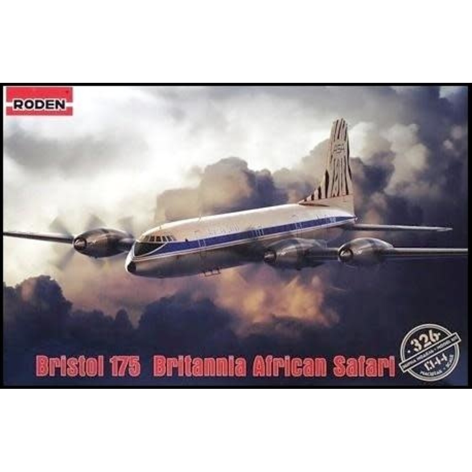 Roden 326 1/144 Bristol 175 Britannia African Safari Airliner