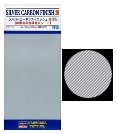 TF18 Silver Carbon Finish Mylar Foil Fine Self Adhesive
