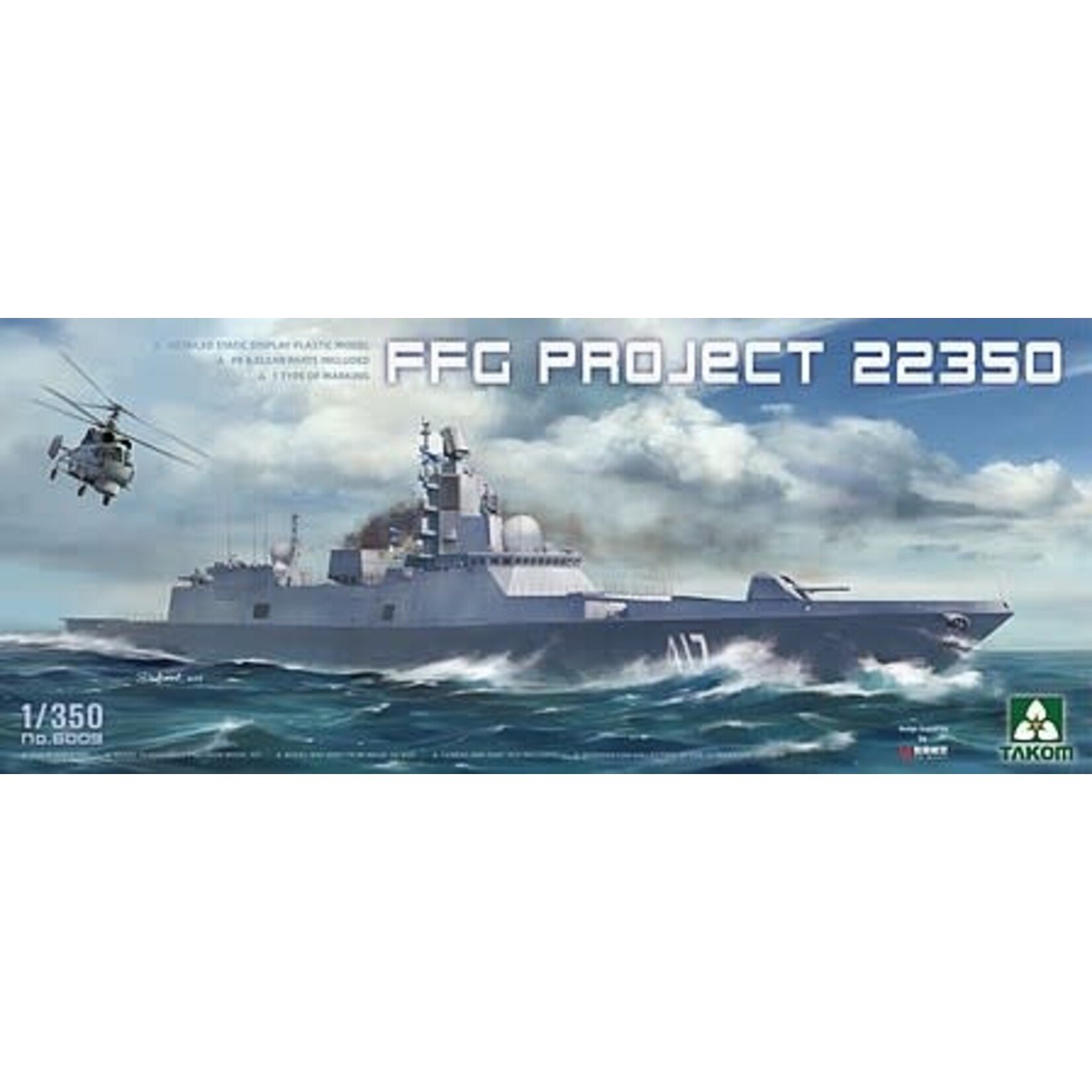 Takom 6009 1/350 Russian FFG Project 22350 Admiral Gorshkov Class Frigate