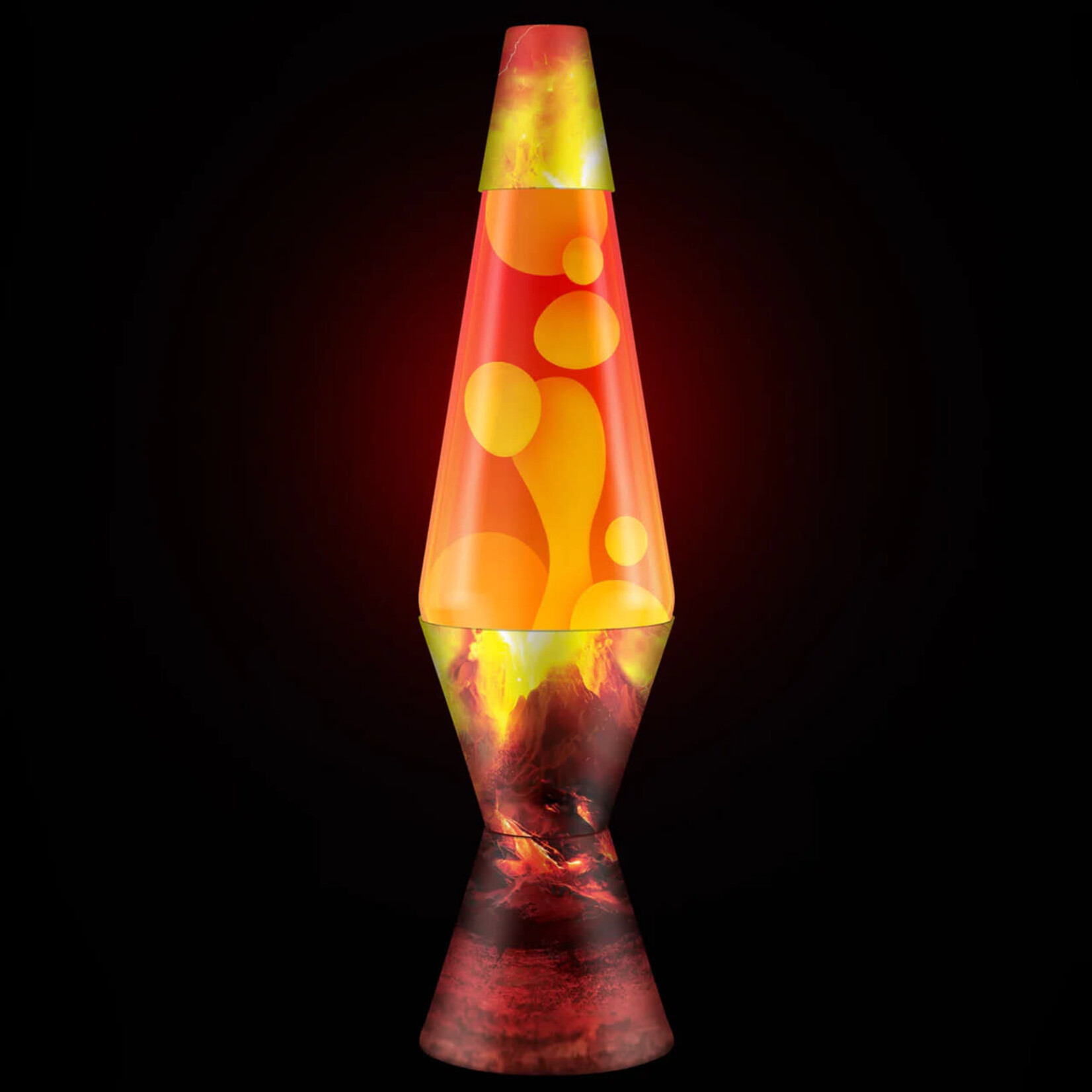 Schylling 2049 Lava Lamp Erupting Crater Yellow/Red 14.5"