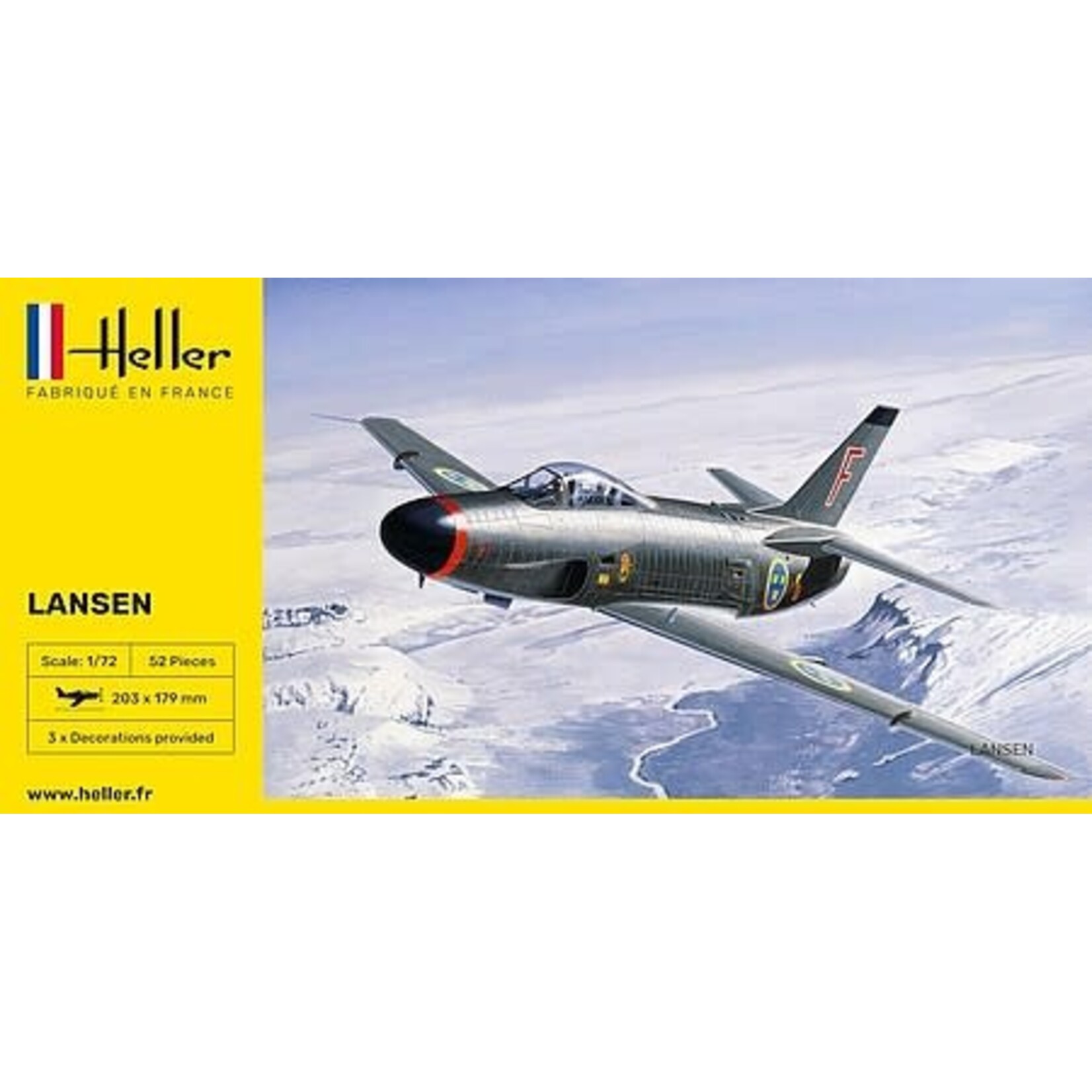 Heller 80343 1/72 Lansen Two Seater Swedish AF Aircraft