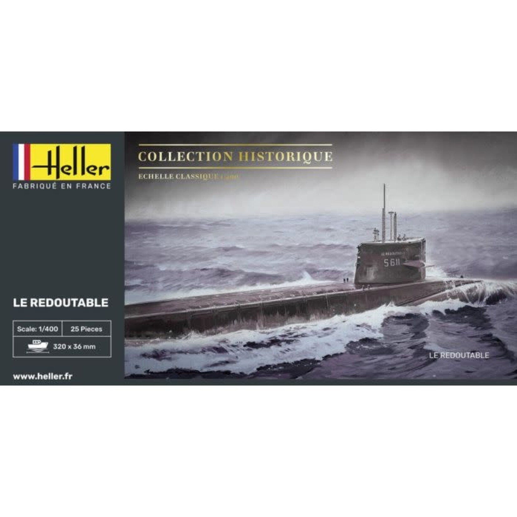 Heller 81075 1/400 Le Redoubtable French Submarine
